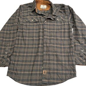Legendary Whitetails Men Plaid Flannel Long Sleeve Button Up Shirt Size Medium